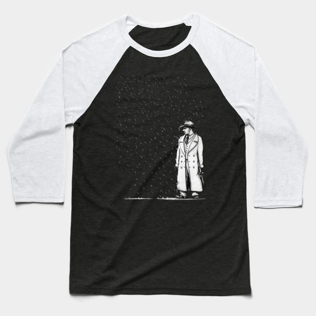 In the Rain Baseball T-Shirt by Mr.Guide